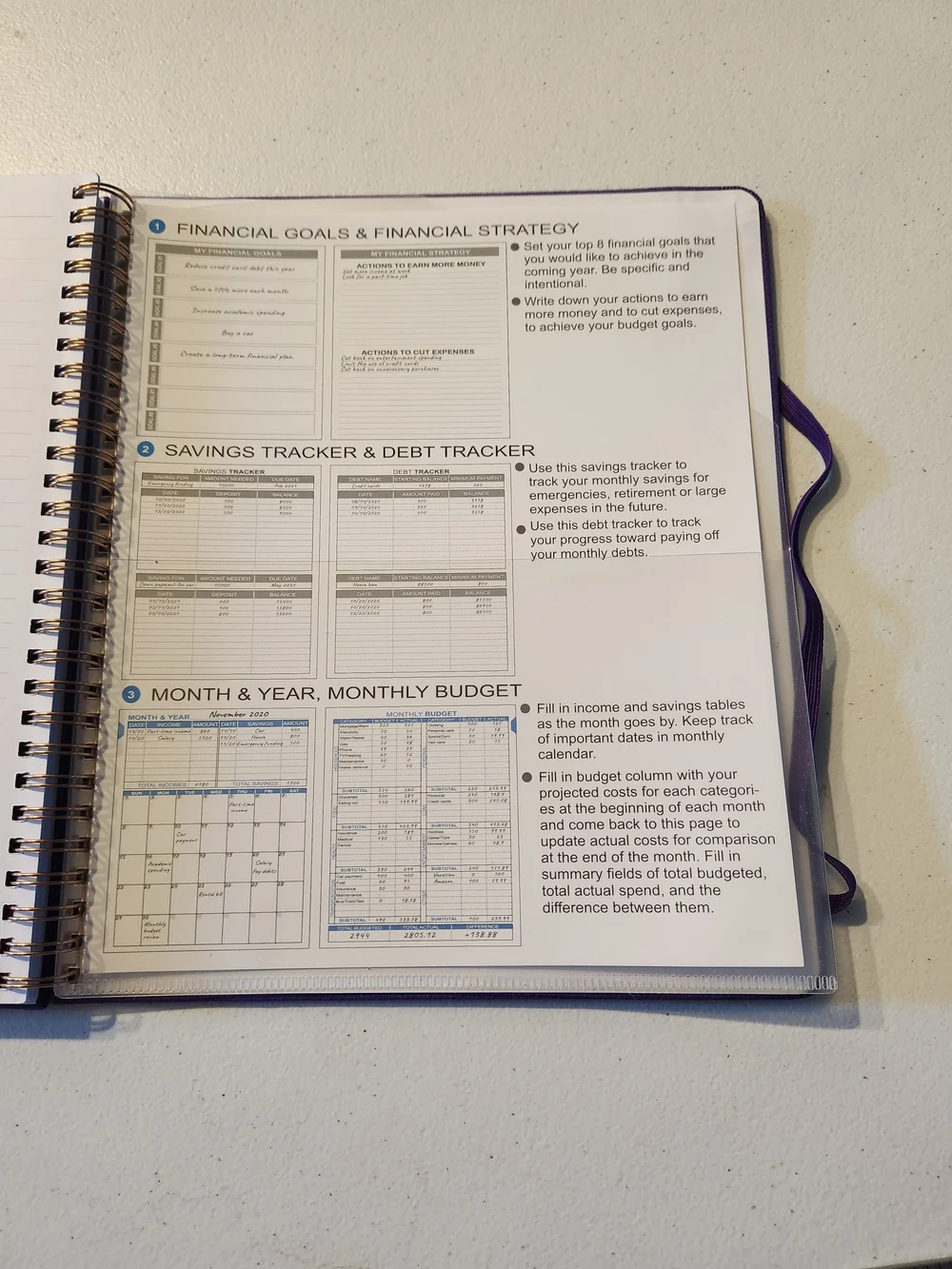 Budget Planner Notebook - Purple